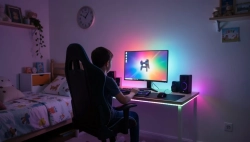 Ambientní podsvícení TV, herního koutku a PC monitoru (efektový set, pásek + zdroj + ovladač)