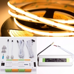 Kompletní LED set pro osvětlení schodiště – schodnice a zábradlí (LED pásek+zdroj+ovladač)