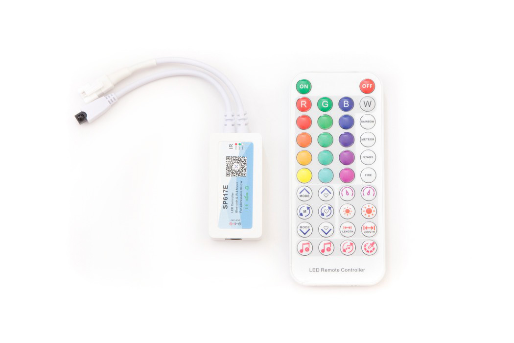 Ovladač digitálních RGBW LED pásků SP617E, BT APP, dálkové ovládání