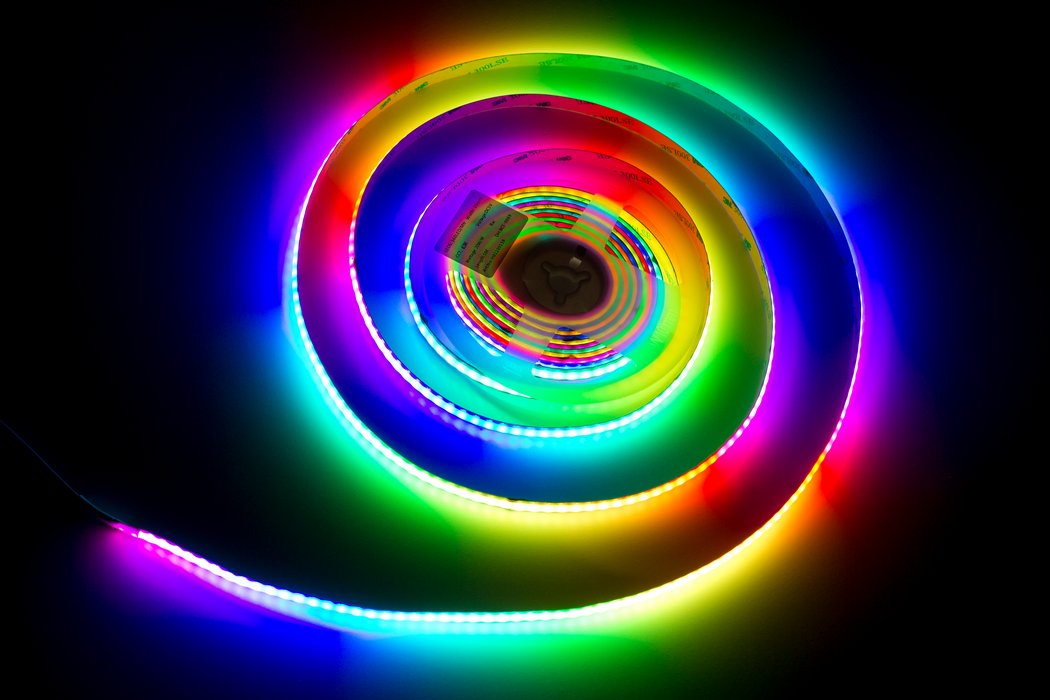 Digitální COB LED pásek WS2812B, RGB, 5V, 160led/m, 10mm šířka, IP30