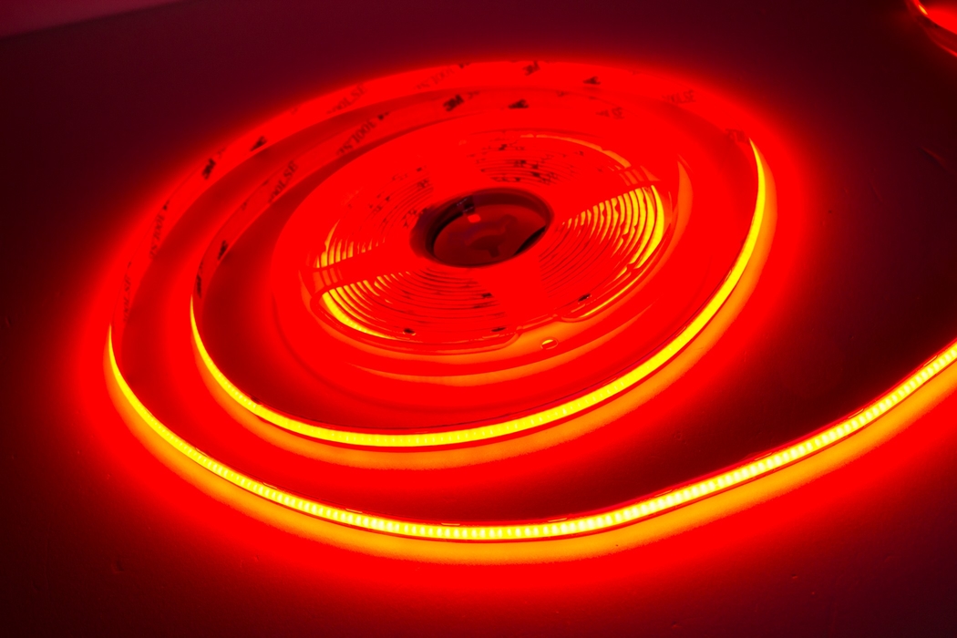 COB LED pásek 480led/m, 12V, 11W/m, červený