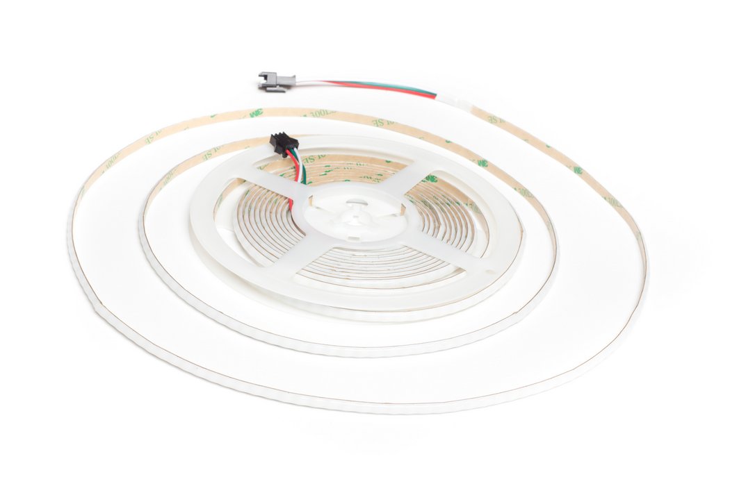 Digitální COB LED pásek WS2812B, RGB, 5V, 160led/m, 5mm šířka, IP30