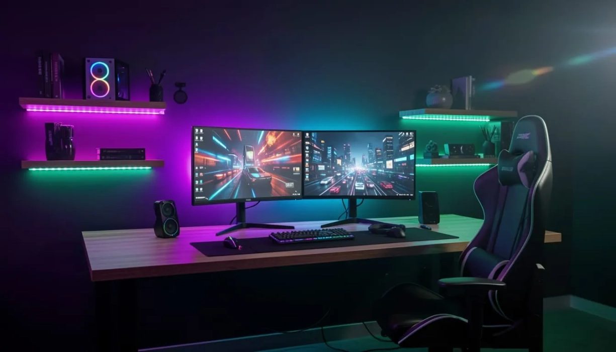 Ambientní podsvícení TV, herního koutku a PC monitoru (efektový set, pásek + zdroj + ovladač)