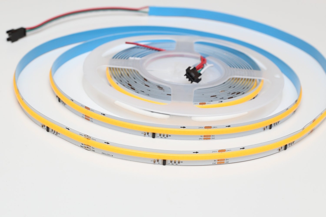 COB LED pásek digitální WS2811, běžící LED, 3000K, 24V, 360led/m, 1 metr