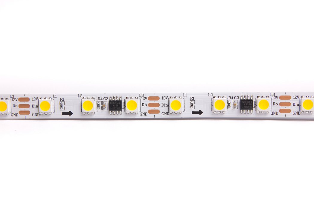 LED pásek digitální WS2811, běžící LED, 3000K, 12V, 60led/m, 1 metr
