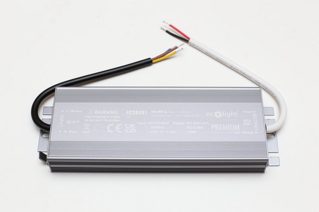 Spínaný zdroj 24V 6,25A 150W IP67 Slim